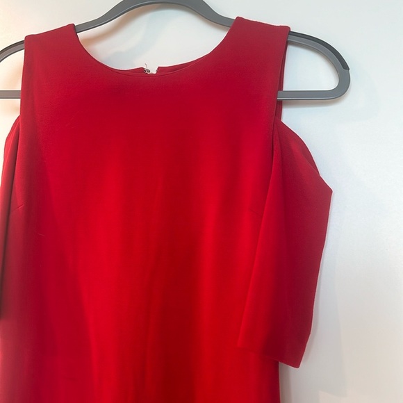 Michael Kors Stretch-Viscose Peekaboo Midi Dress in Crimson - Picture 3 of 6